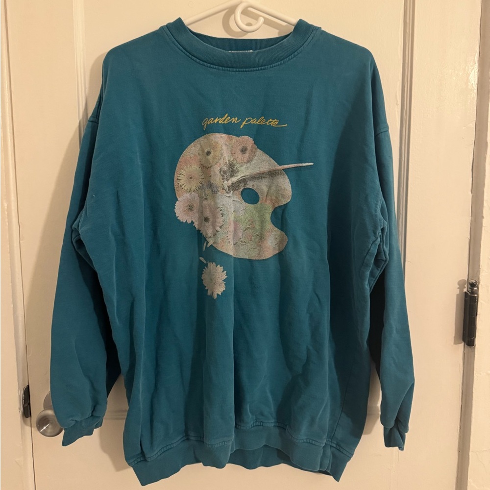 Vintage Blue Garden Palette Crewneck